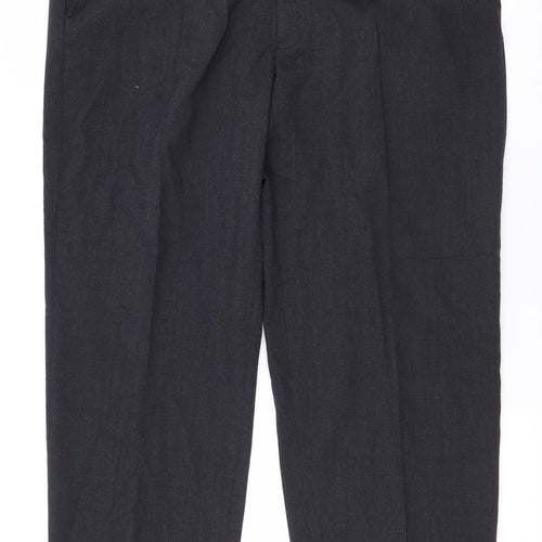 Preworn Womens Grey  Polyester Dress Pants Trousers Size L L31 in Regular Zip