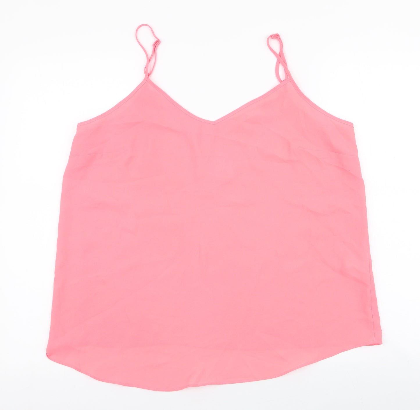 George Womens Pink  Polyester Camisole Tank Size 16 V-Neck