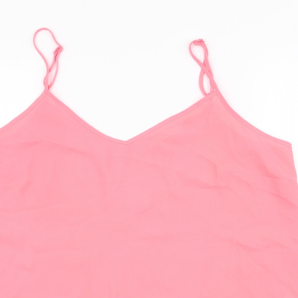 George Womens Pink  Polyester Camisole Tank Size 16 V-Neck