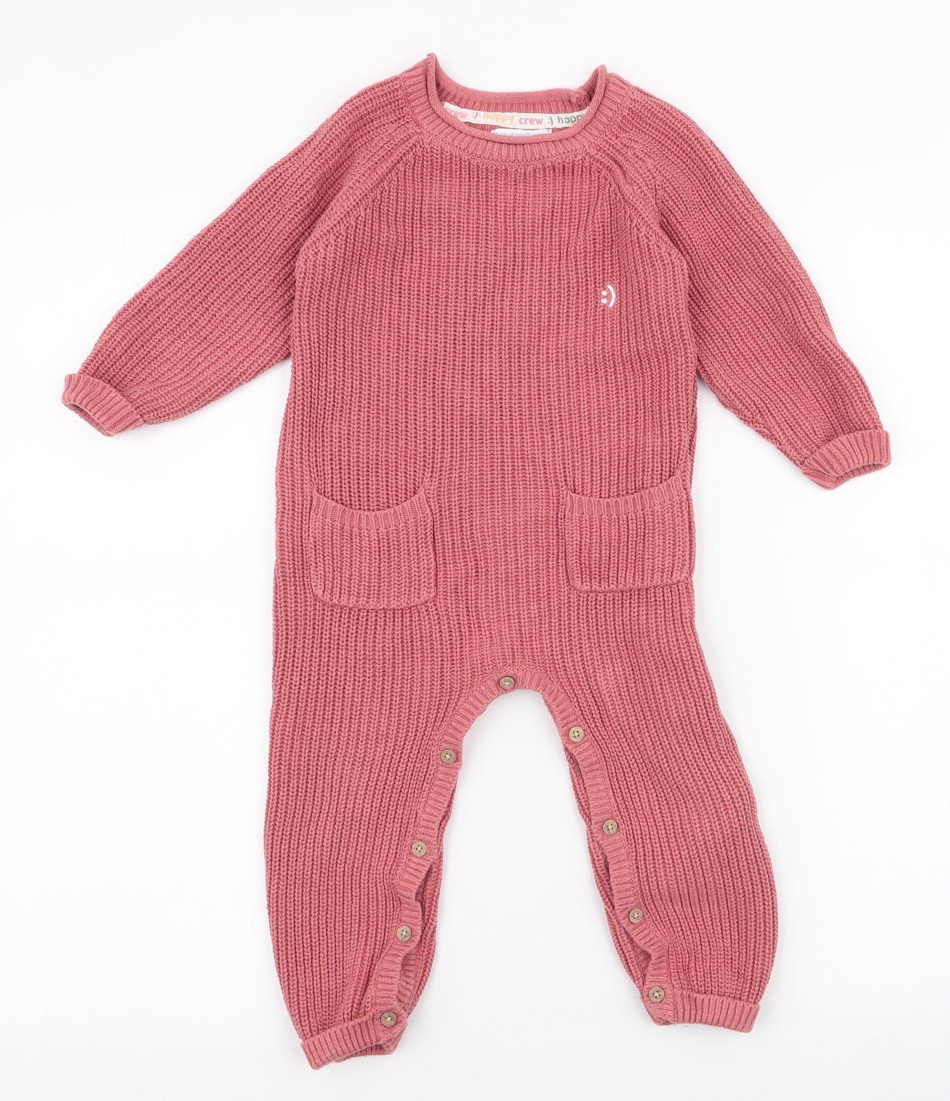 Primark Girls Pink  Polyester Romper One-Piece Size 18-24 Months  Button