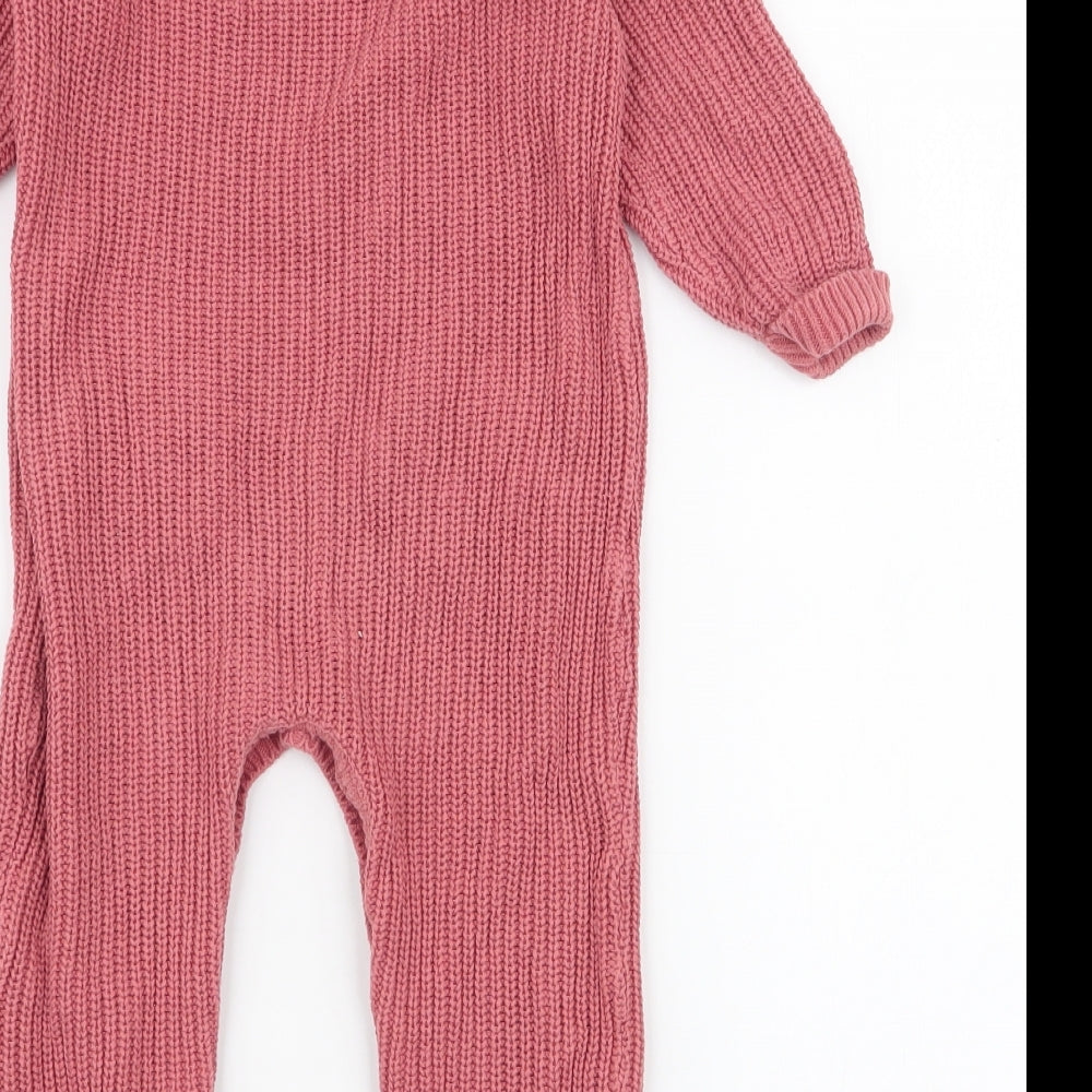 Primark Girls Pink  Polyester Romper One-Piece Size 18-24 Months  Button