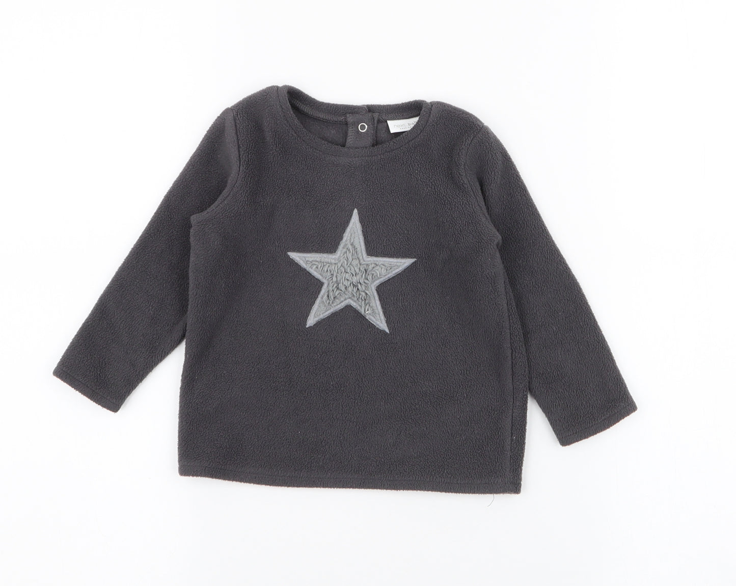 NEXT Girls Grey  100% Polyester  Pyjama Top Size 9-12 Months  Snap - Star