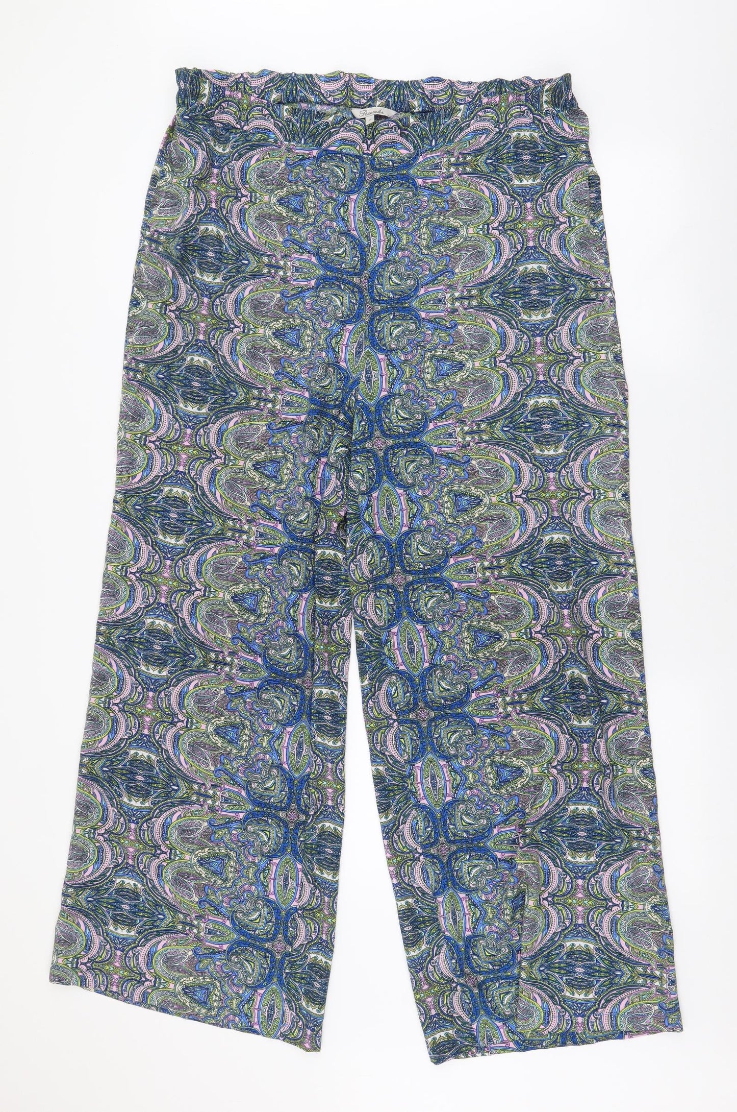 Peacocks Womens Multicoloured Paisley Polyester  Pyjama Pants Size 16  Drawstring