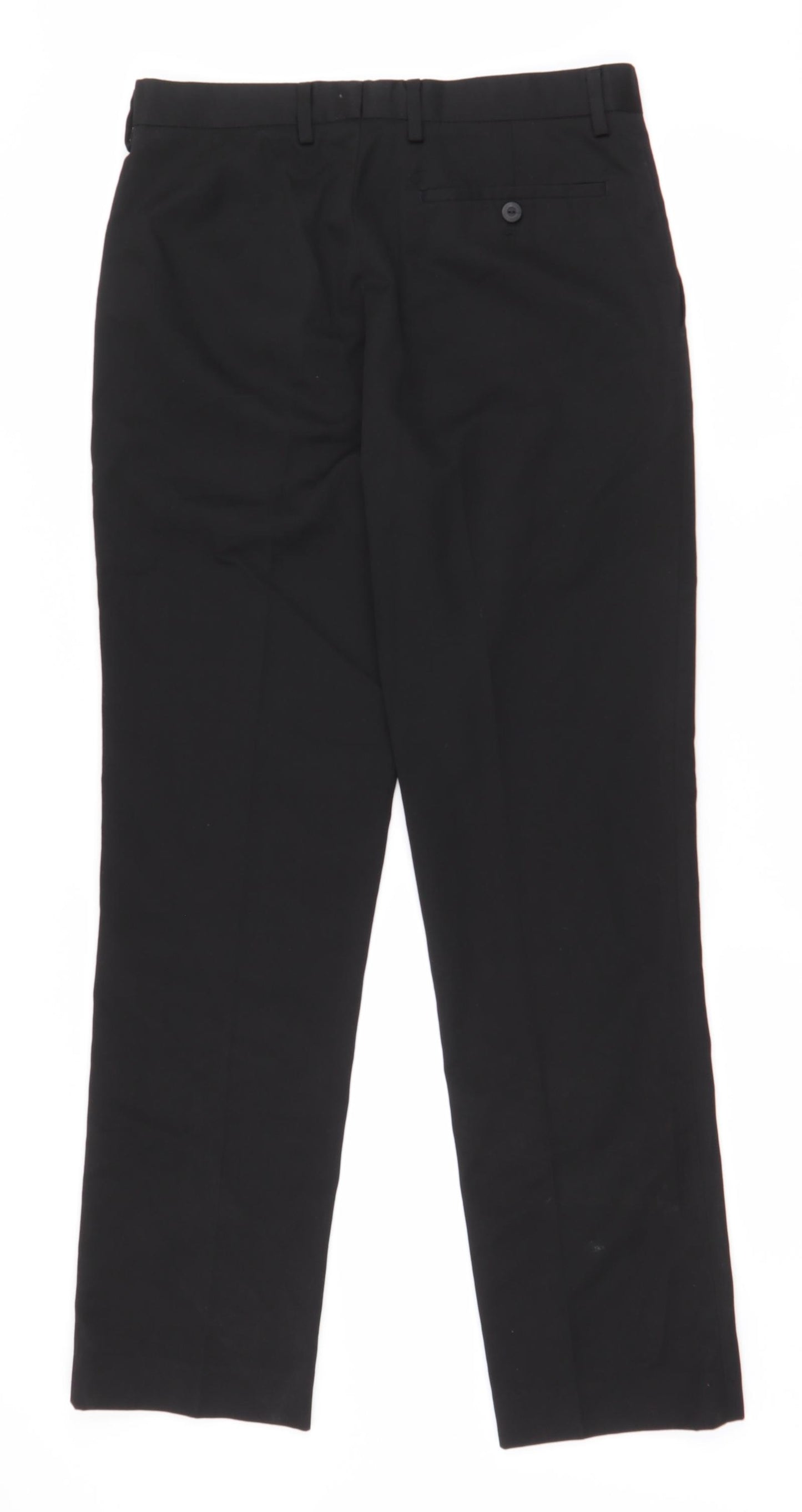 Primark Mens Black  Polyester Dress Pants Trousers Size 30 L32 in Regular Zip