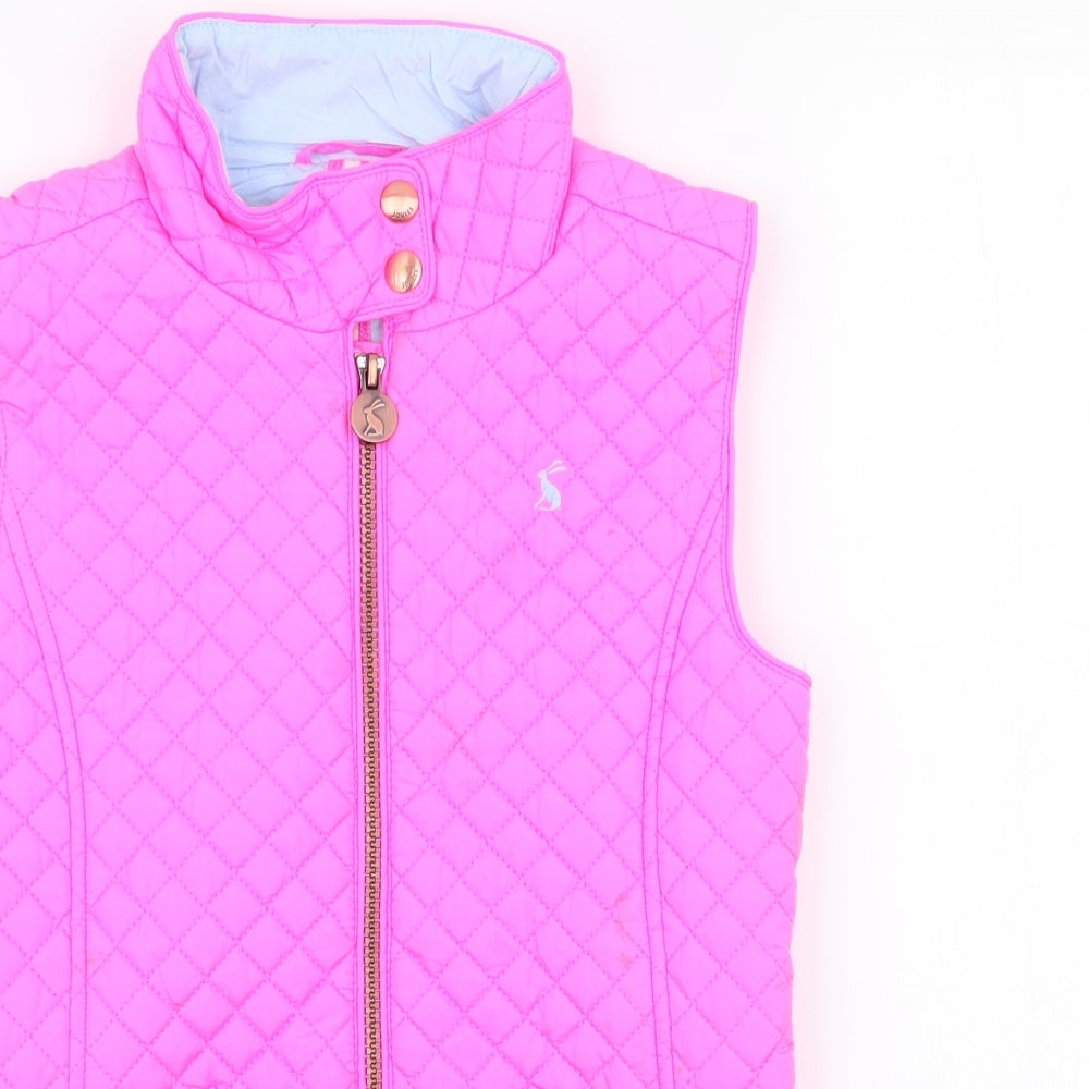 Joules Girls Pink   Gilet Jacket Size 9-10 Years  Zip