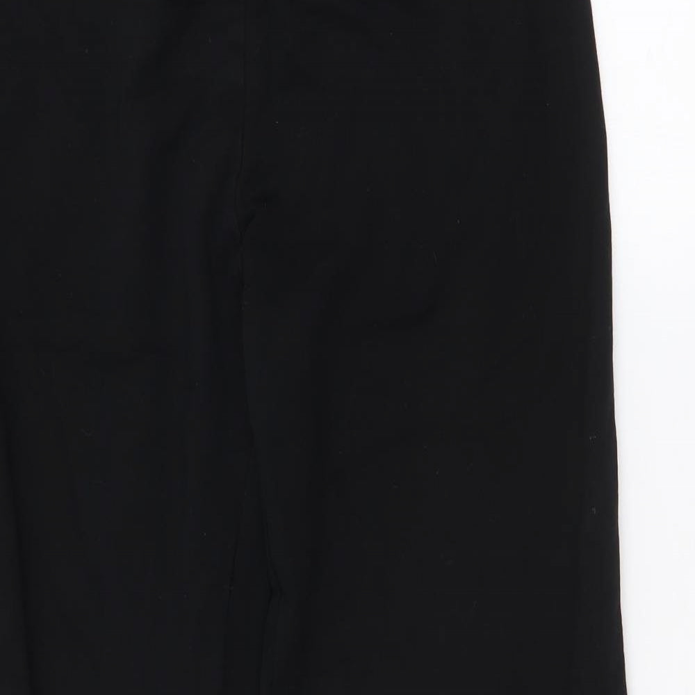 Marks and Spencer Womens Black  Cotton Jogger Trousers Size 16 L27.5 in Regular