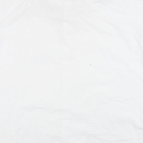 1880 Club Mens White  Polyester  Dress Shirt Size 17 Collared Button