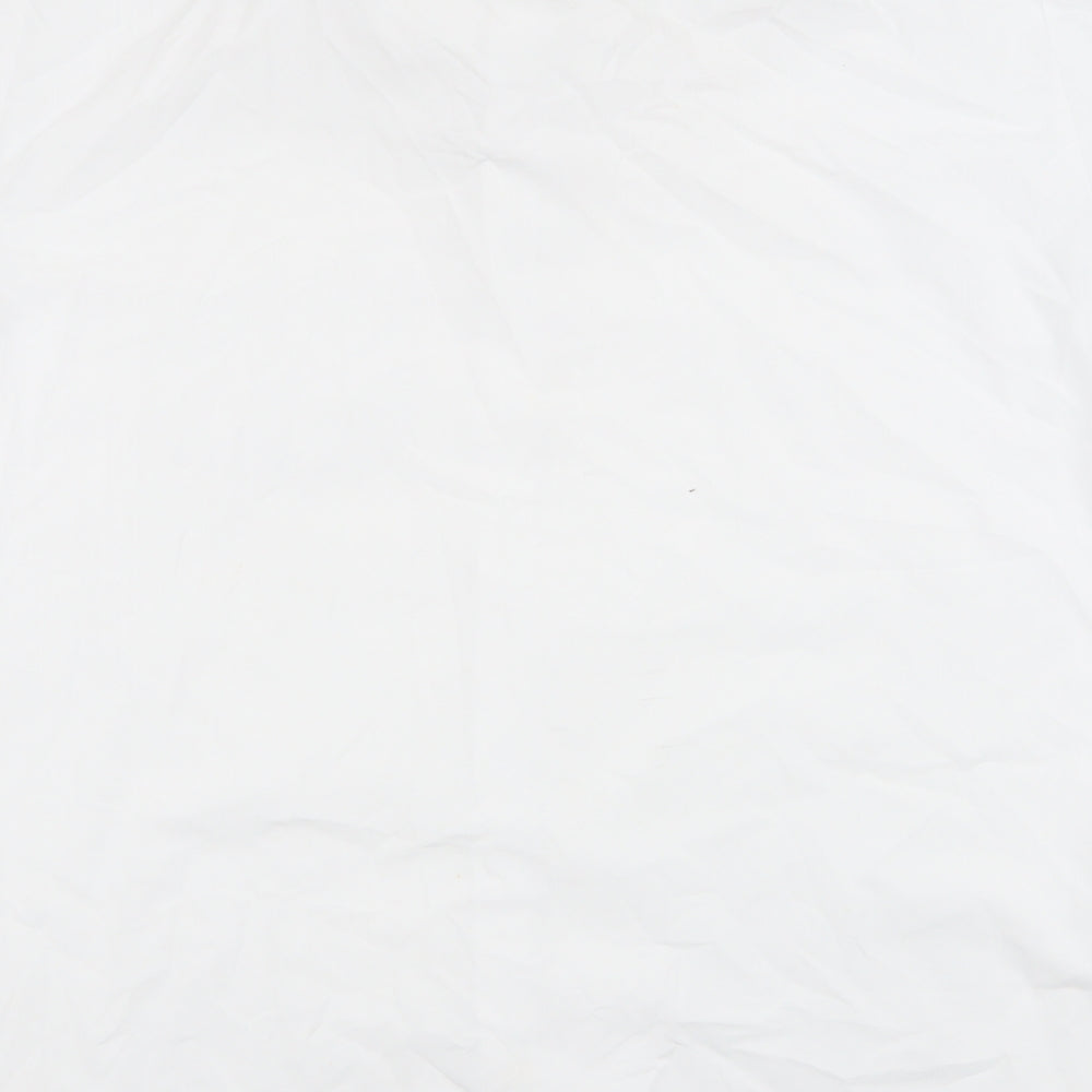 1880 Club Mens White  Polyester  Dress Shirt Size 17 Collared Button