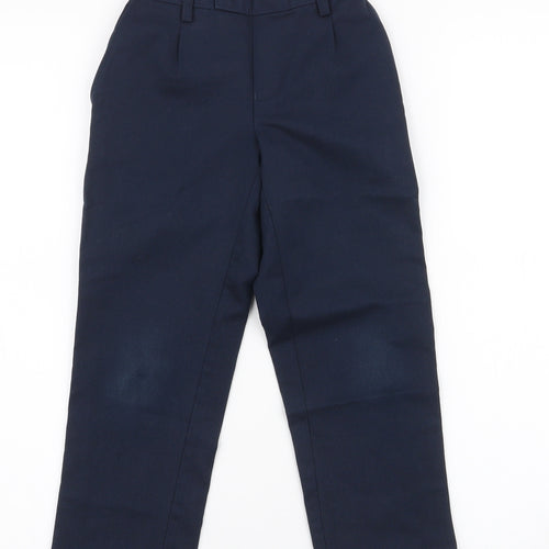 Marks and Spencer Boys Blue  Polyester Dress Pants Trousers Size 5-6 Years  Regular Pullover - School trousers