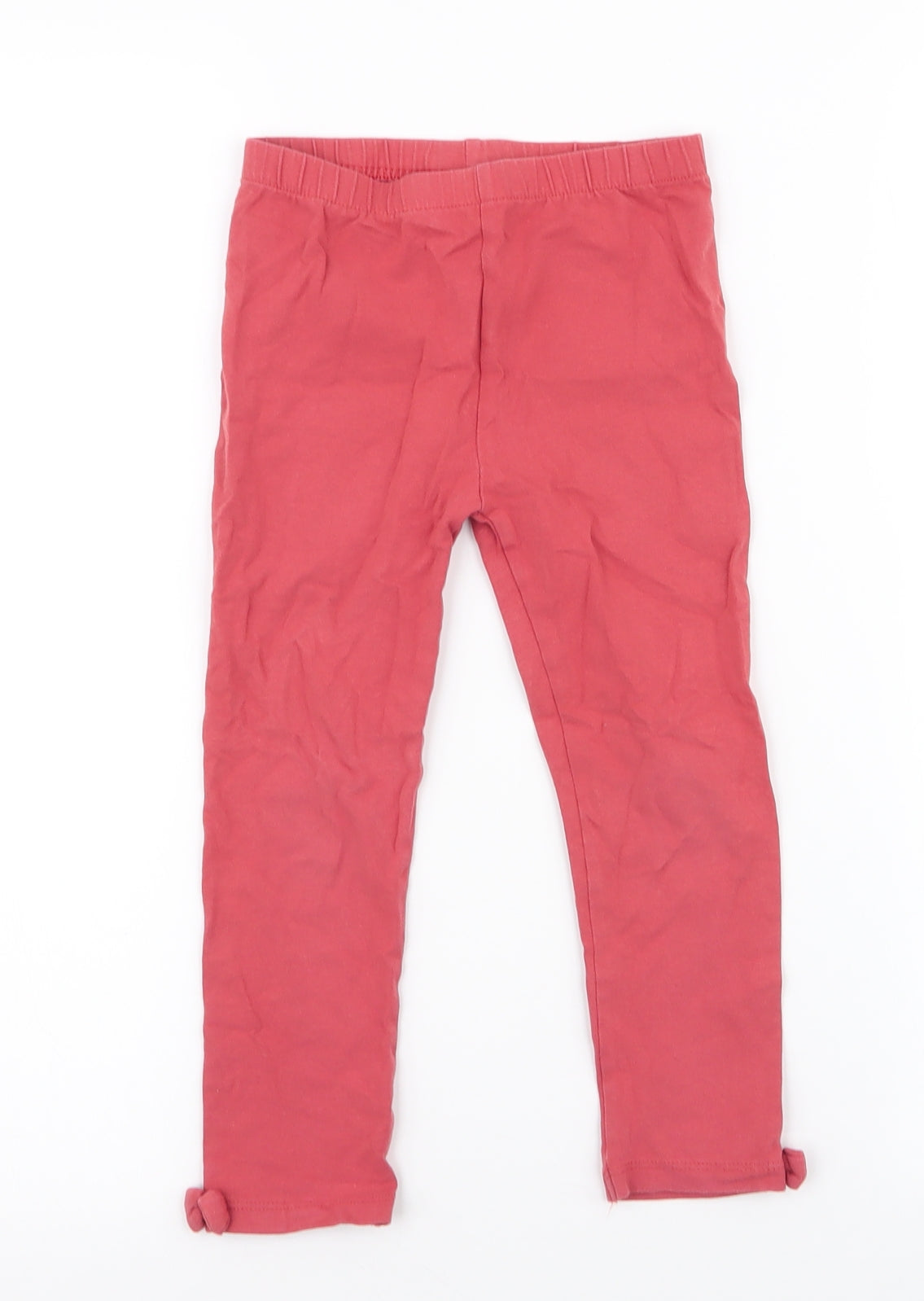 TU Girls Pink  Cotton Jogger Trousers Size 4-5 Years  Regular Pullover - Leggings