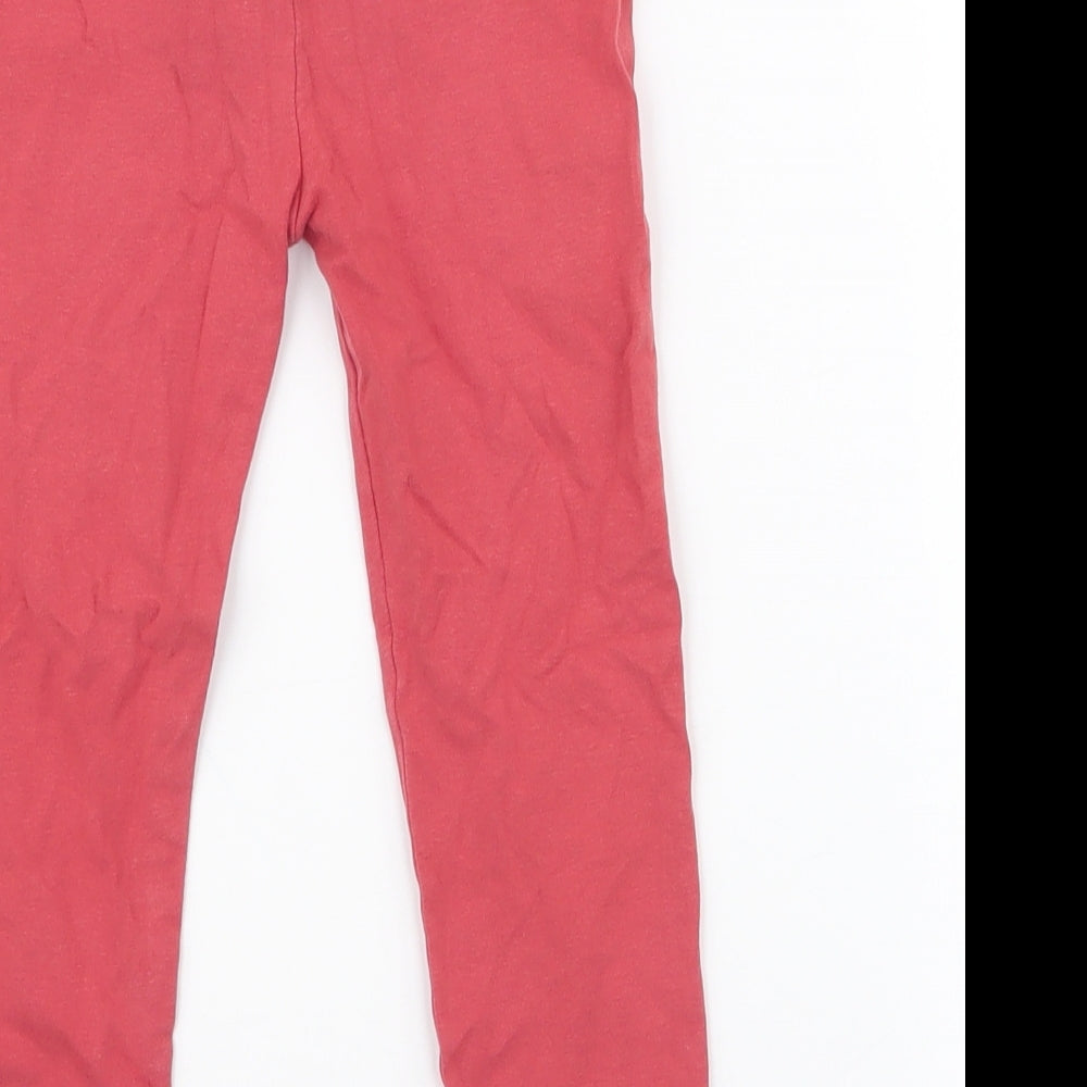 TU Girls Pink  Cotton Jogger Trousers Size 4-5 Years  Regular Pullover - Leggings