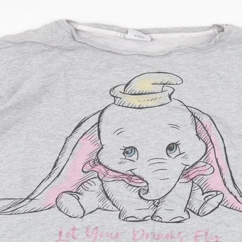 Disney Womens Grey  100% Cotton Top Pyjama Top Size XS   - Dumbo