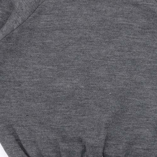 warnocks Mens Grey V-Neck  Polyester Pullover Jumper Size S