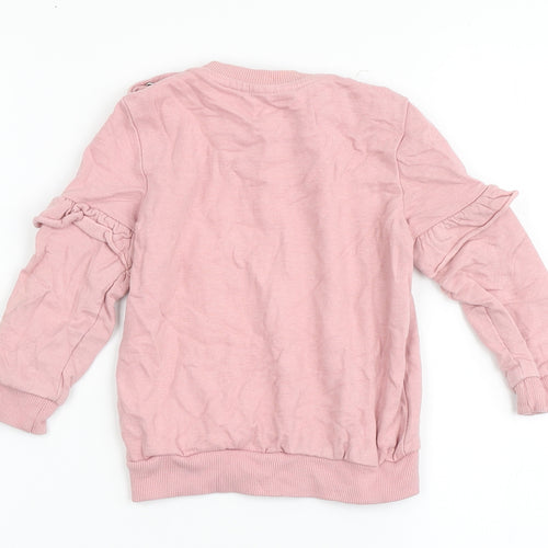 Disney Baby Girls Pink  100% Cotton Pullover T-Shirt Size 12-18 Months Round Neck Snap - Bambi, Sweater