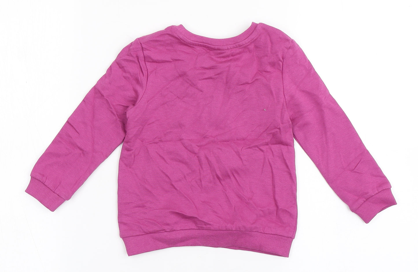 Pep&Co Girls Purple  100% Cotton Pullover T-Shirt Size 12-18 Months Round Neck  - Fairy, Sweater