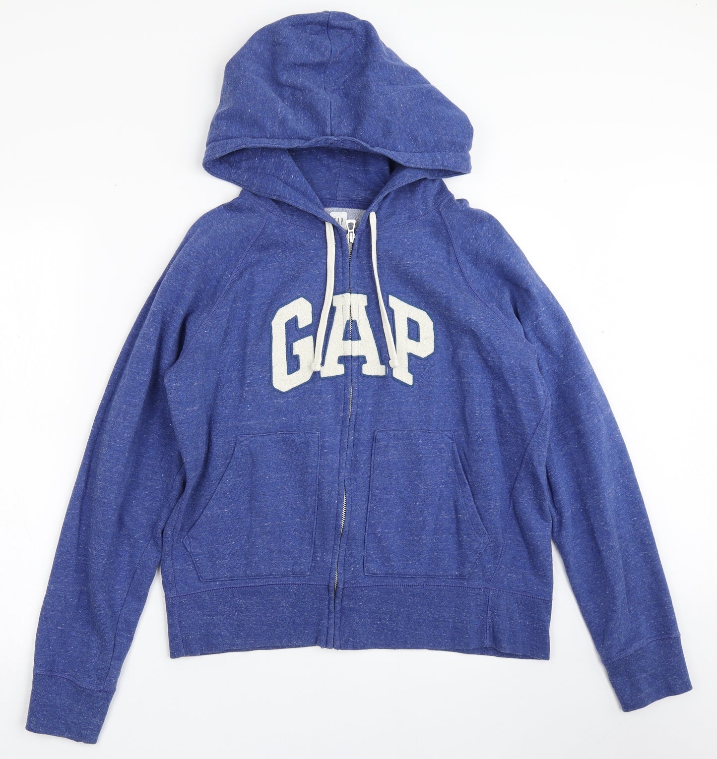 Gap Womens Blue  Cotton Full Zip Hoodie Size L  Zip