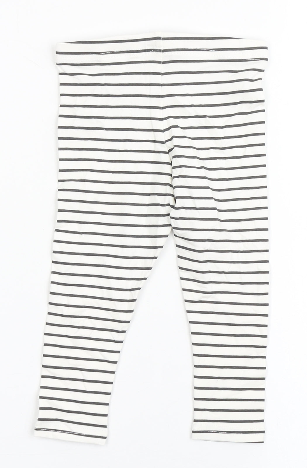 Primark Girls Ivory Striped Cotton Jogger Leggings Size 12-18 Months  Pullover