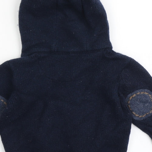 NEXT Boys Blue  Cotton Cardigan Jumper Size 3-6 Months  Button - Bear