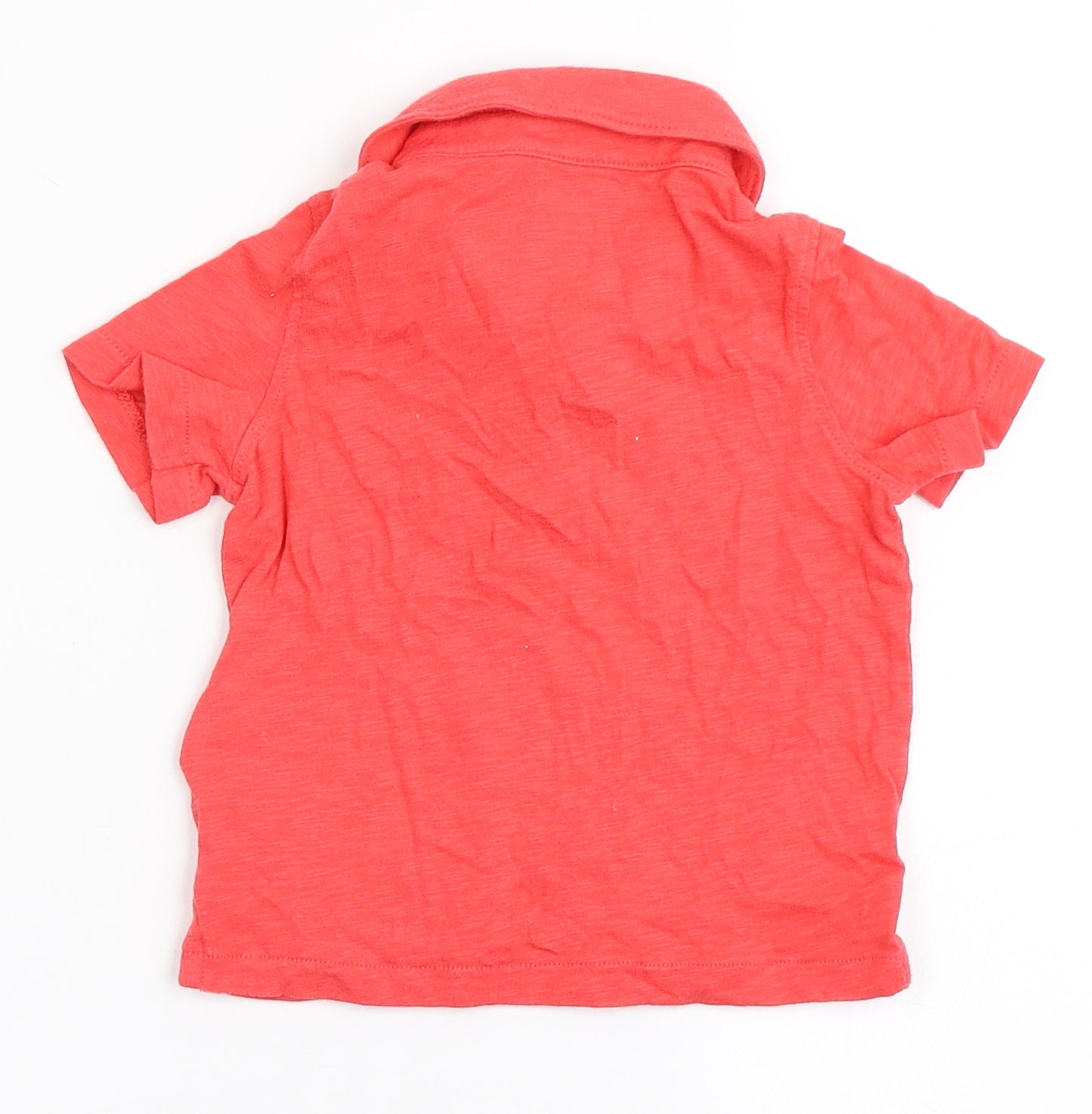 Gap Boys Red  100% Cotton Basic Polo Size 6-9 Months Collared Button - Chest Pocket