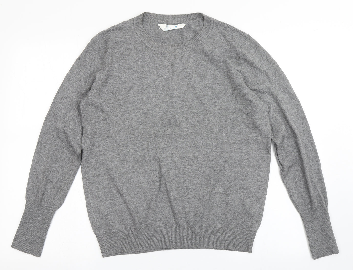 Primark Womens Grey Round Neck  Polyester Pullover Jumper Size M