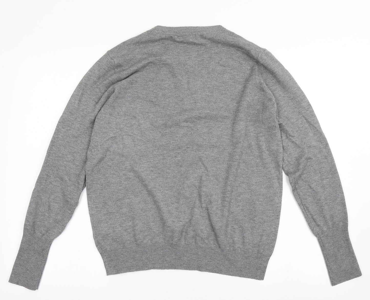 Primark Womens Grey Round Neck  Polyester Pullover Jumper Size M