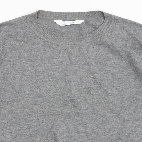 Primark Womens Grey Round Neck  Polyester Pullover Jumper Size M