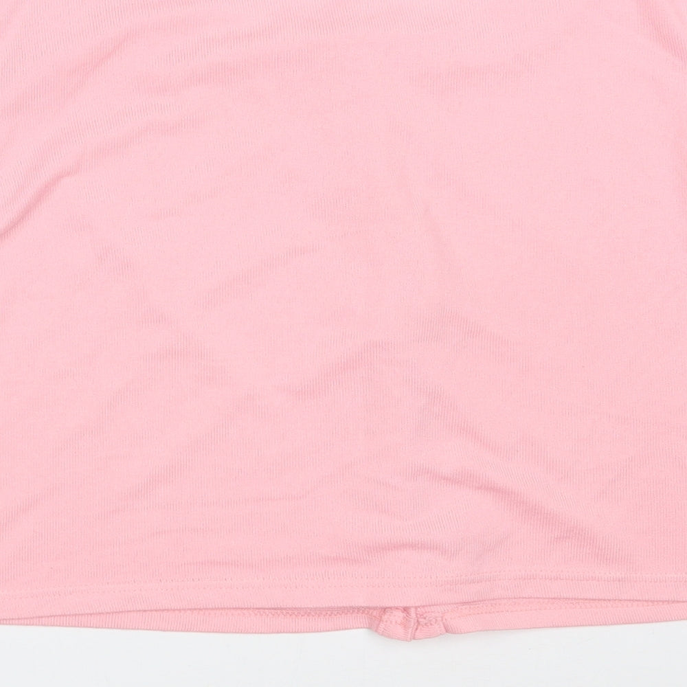 QED London Womens Pink Round Neck  Polyester Cardigan Jumper Size M