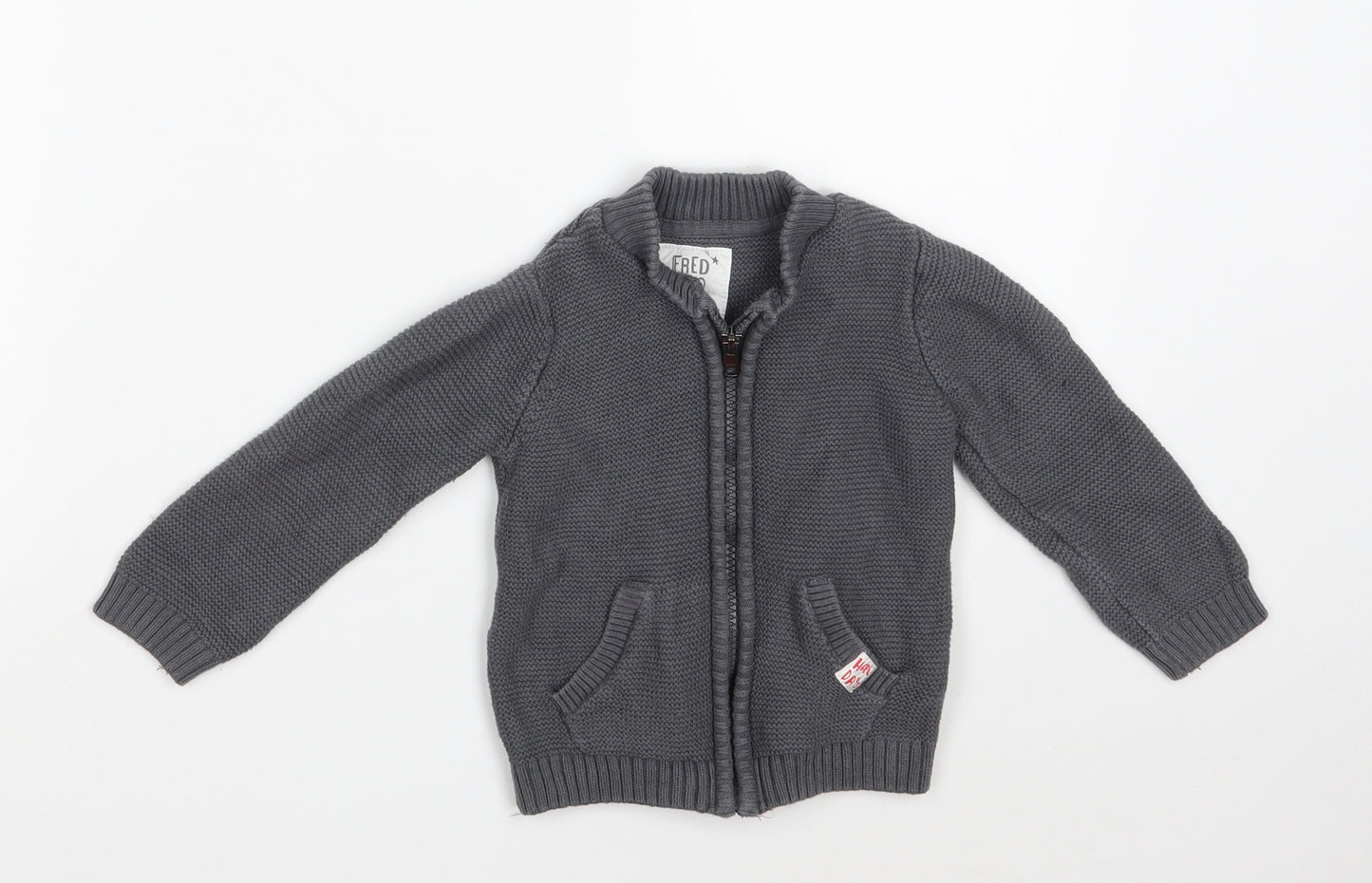 Fred & Flo Baby Grey   Jacket Coat Size 9-12 Months   Zip