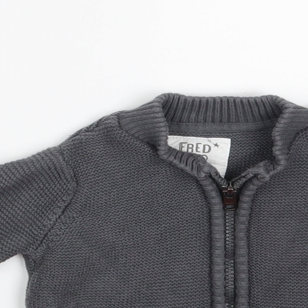 Fred & Flo Baby Grey   Jacket Coat Size 9-12 Months   Zip