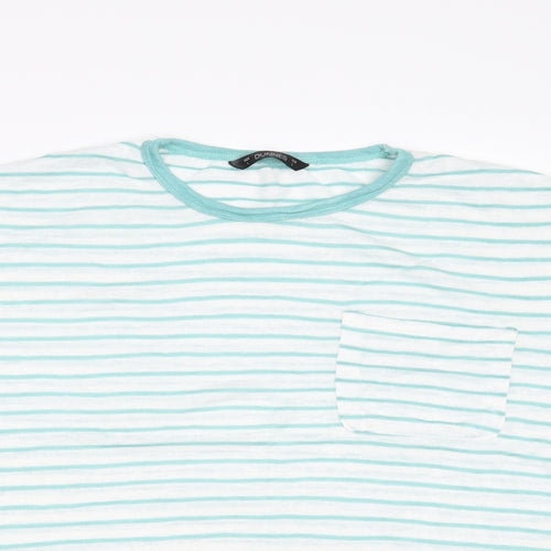 Dunnes Stores Womens White Striped Viscose Pullover Sweatshirt Size L