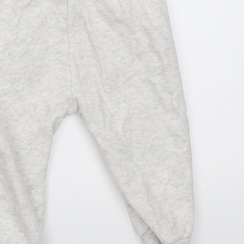 George Girls Grey  Cotton Jogger Trousers Size 3-6 Months  Pullover