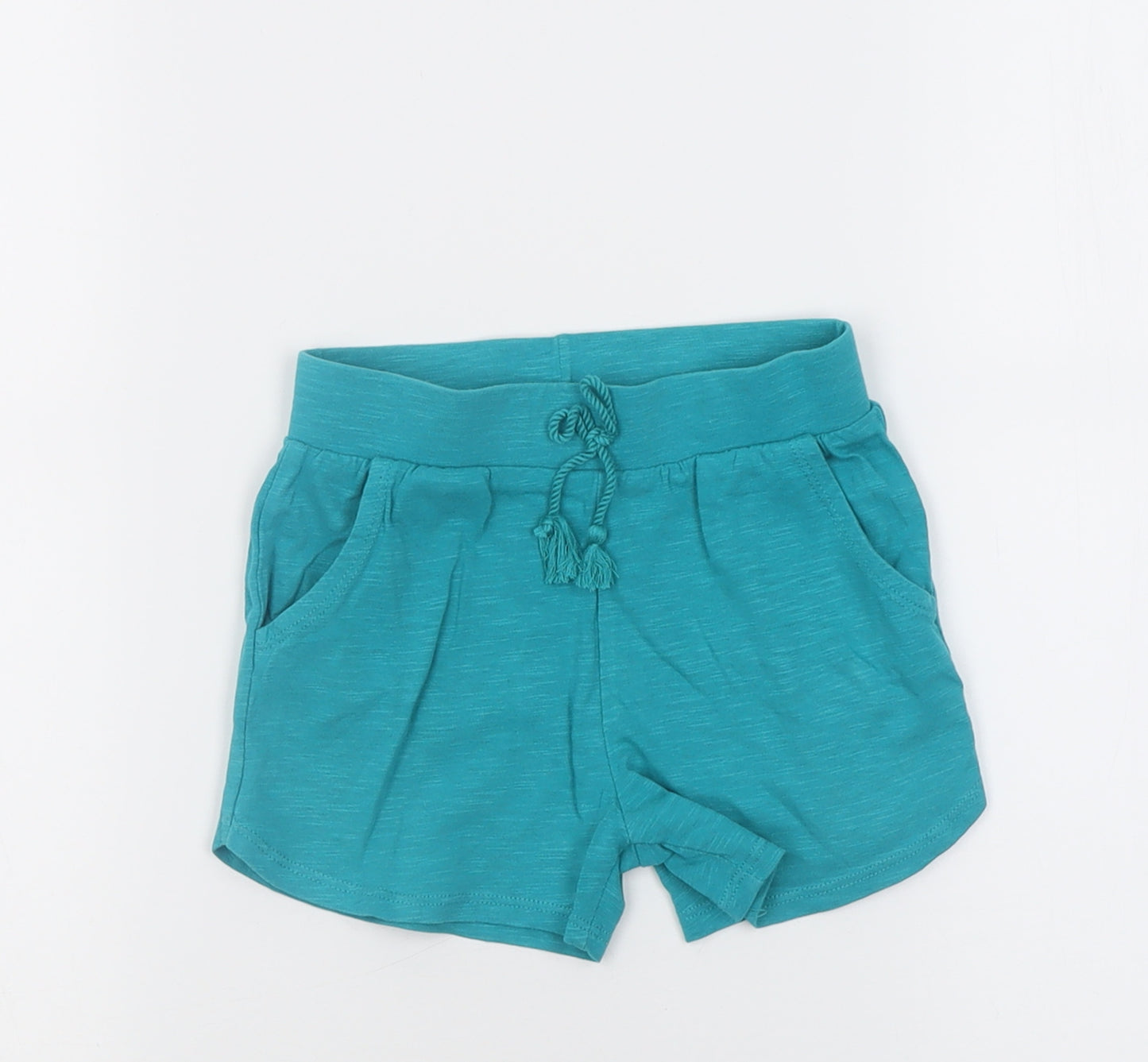 TU Girls Blue  Cotton Bermuda Shorts Size 3-4 Years  Regular Tie