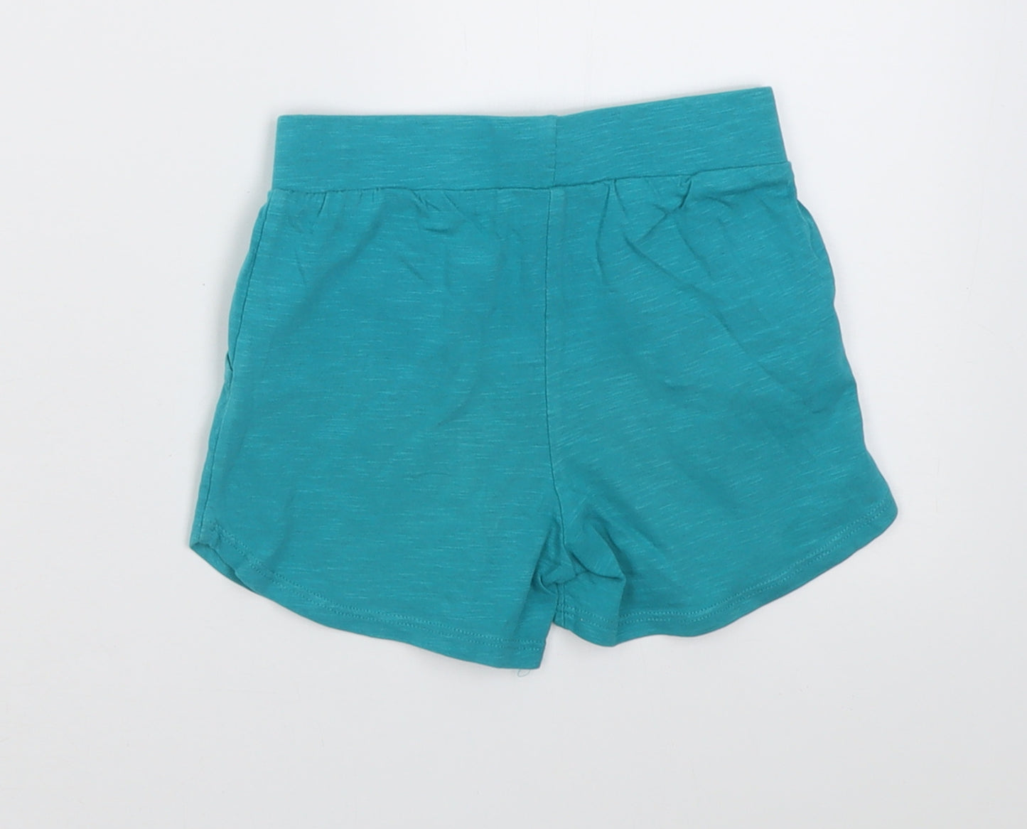 TU Girls Blue  Cotton Bermuda Shorts Size 3-4 Years  Regular Tie