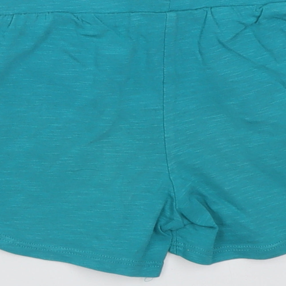 TU Girls Blue  Cotton Bermuda Shorts Size 3-4 Years  Regular Tie