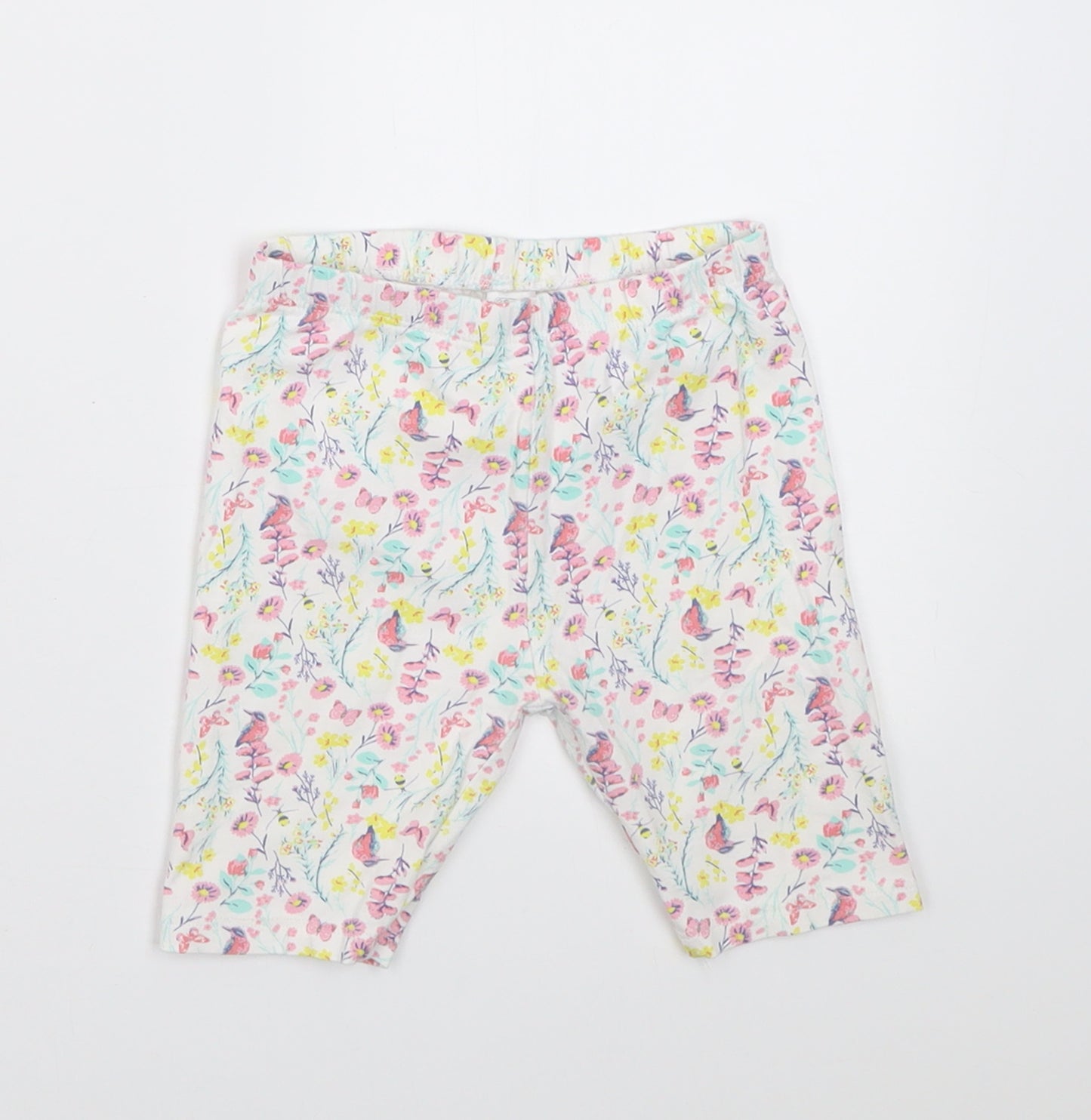 Dunnes Stores Girls Pink Floral Cotton Biker Shorts Size 4 Years  Regular