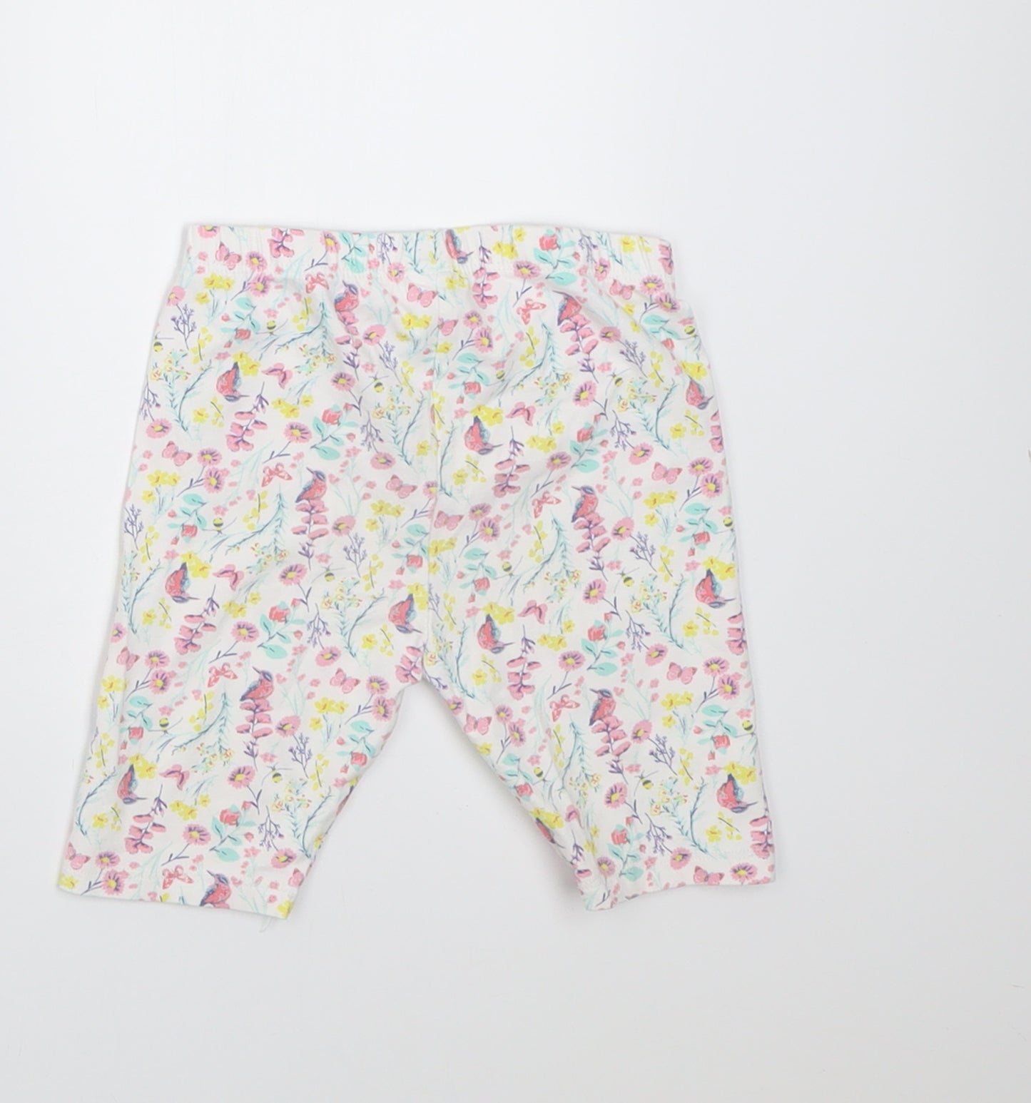 Dunnes Stores Girls Pink Floral Cotton Biker Shorts Size 4 Years  Regular