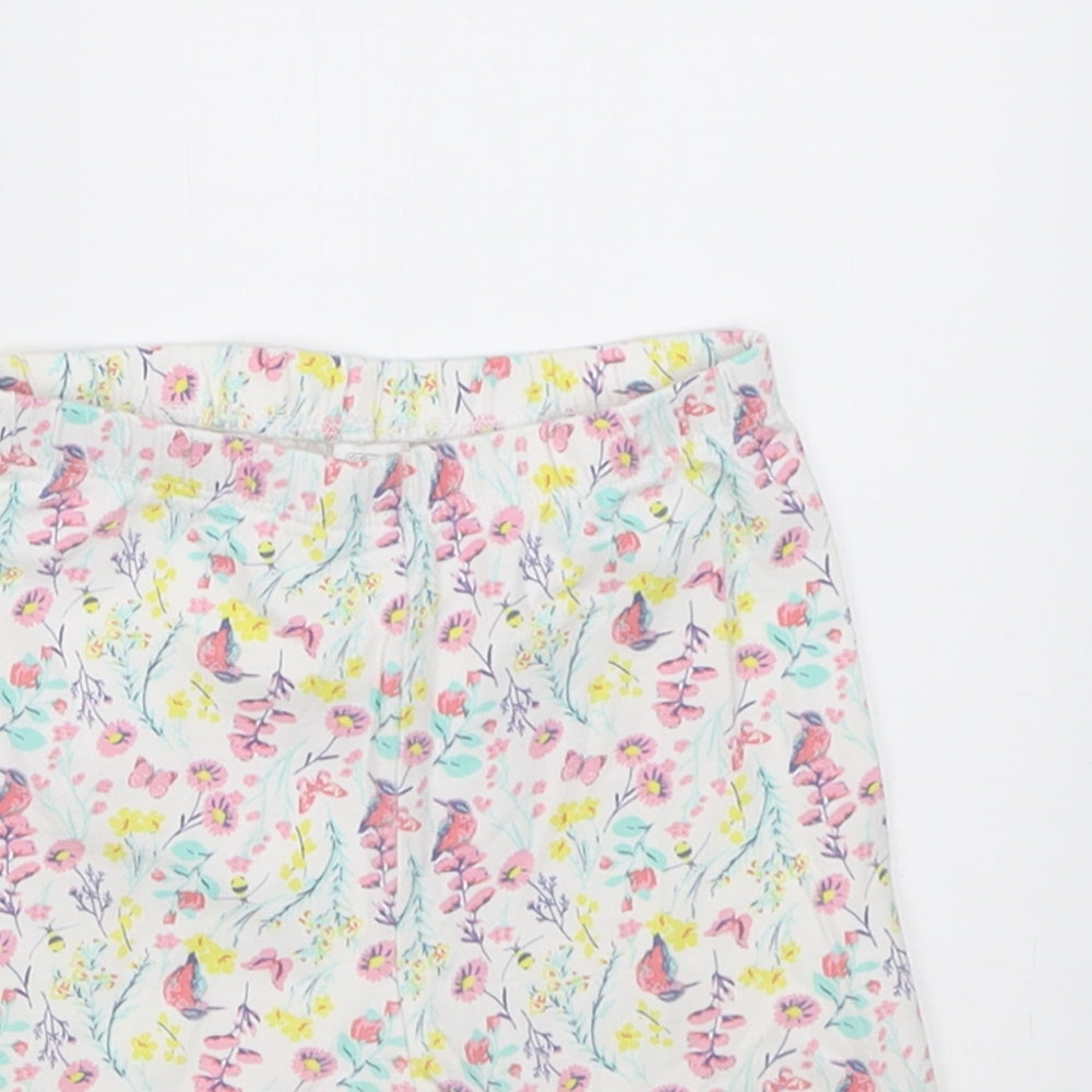 Dunnes Stores Girls Pink Floral Cotton Biker Shorts Size 4 Years  Regular