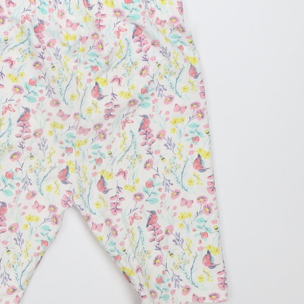 Dunnes Stores Girls Pink Floral Cotton Biker Shorts Size 4 Years  Regular