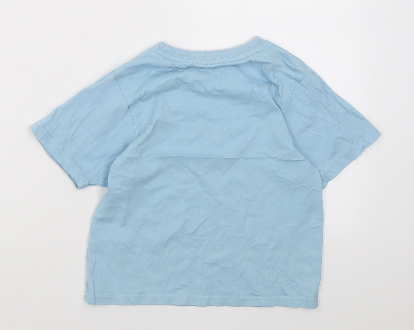 McKenzie Boys Blue  Cotton Basic T-Shirt Size 7-8 Years Crew Neck Pullover