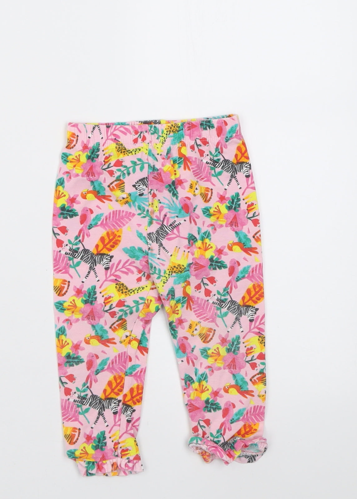 George Girls Multicoloured Geometric Cotton Capri Trousers Size 9-12 Months  Pullover