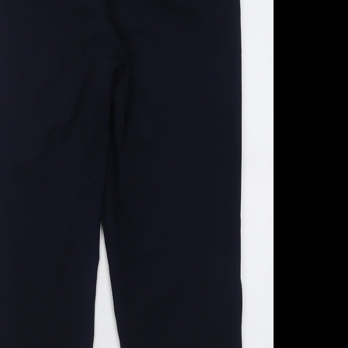 Marks and Spencer Womens Blue  Polyester Trousers  Size 14 L26 in Regular Hook & Eye