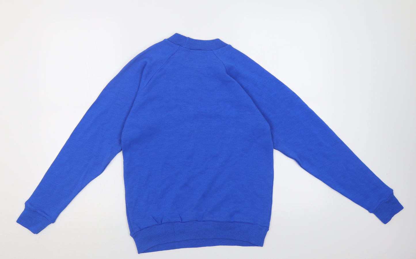 Preworn Mens Blue Crew Neck  Acrylic Pullover Jumper Size S   - faithful city