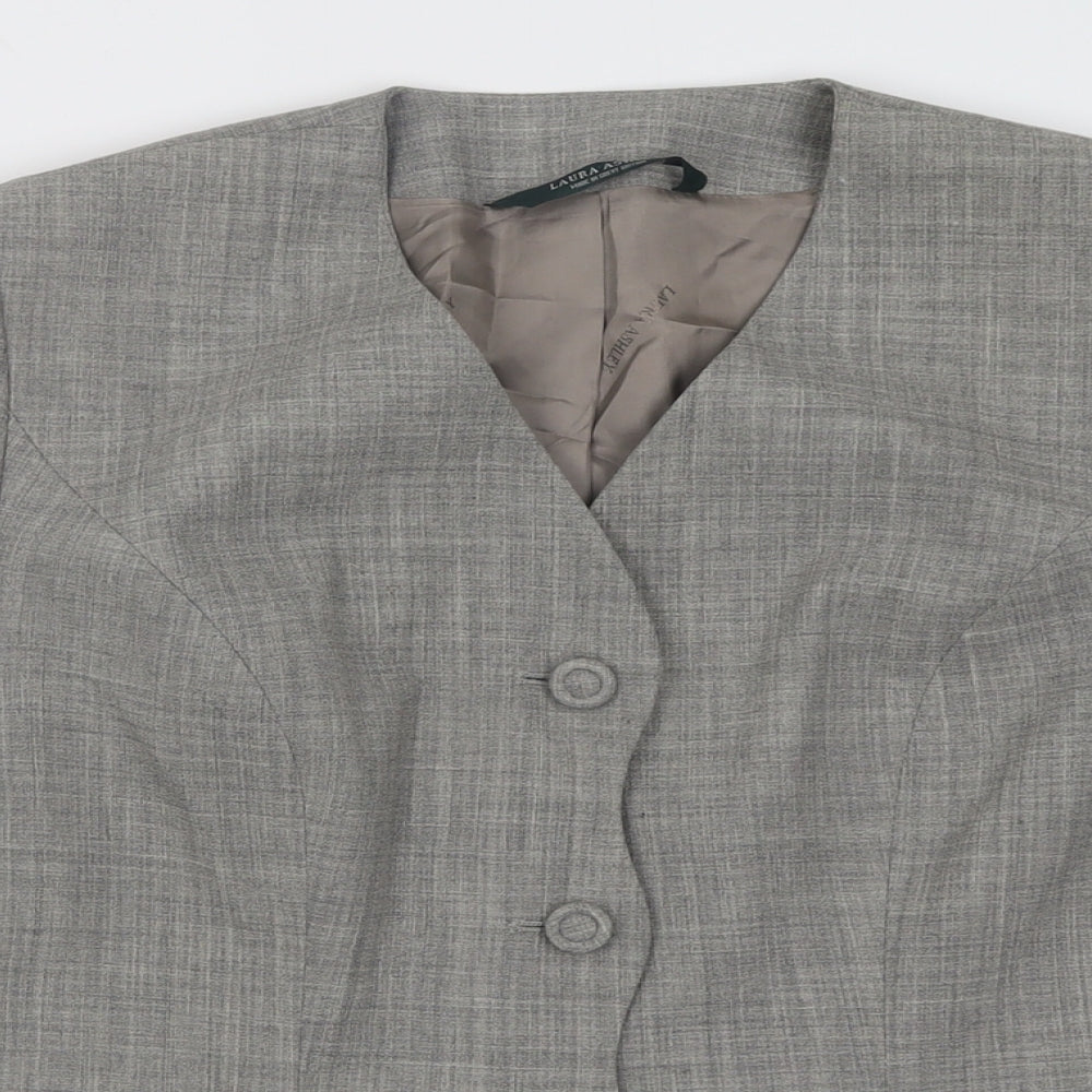 Laura Ashley Womens Grey   Jacket Blazer Size 12  Button