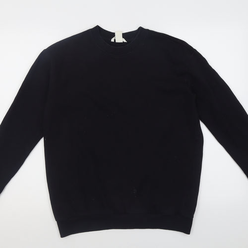 H&M Womens Black  Cotton Pullover Sweatshirt Size S  Pullover