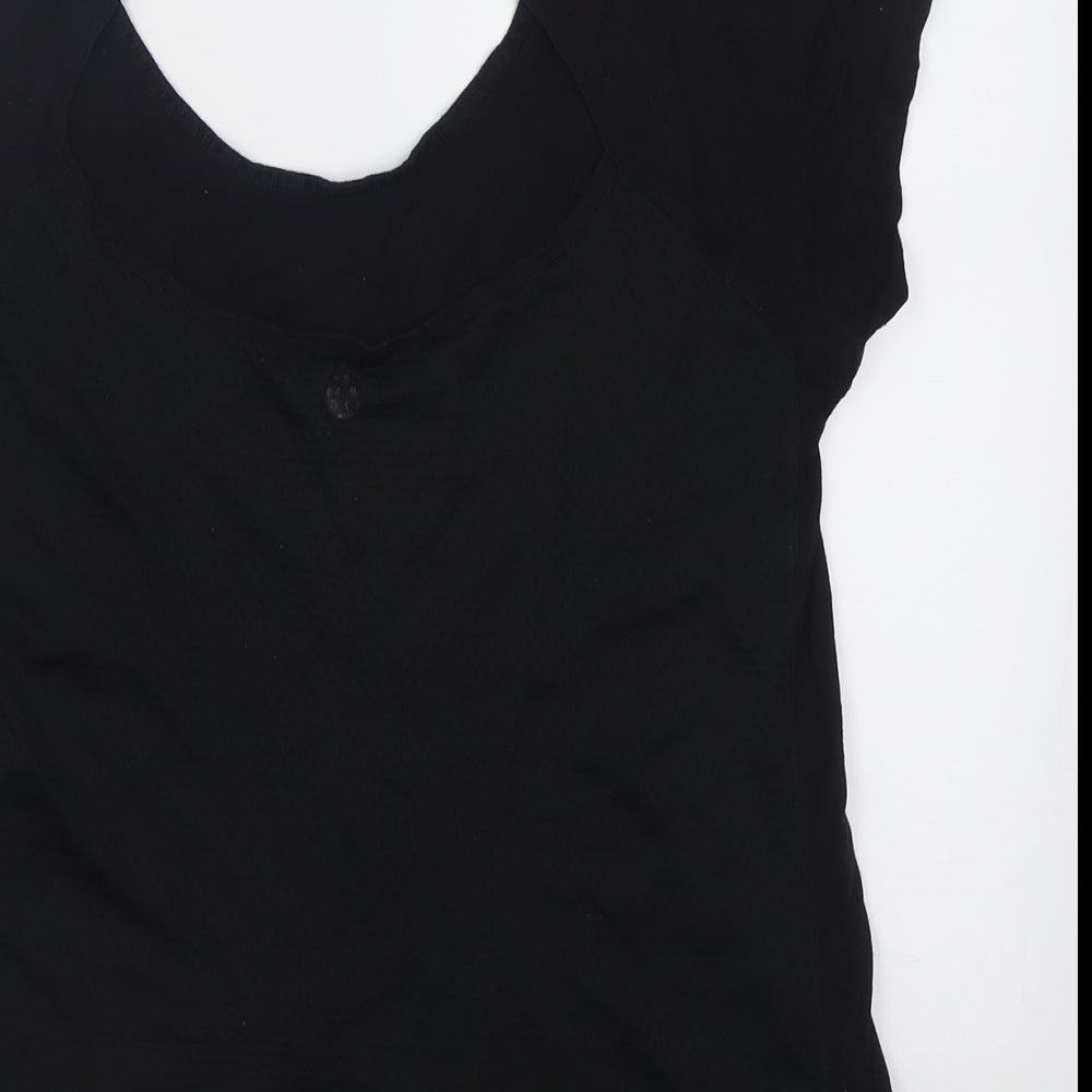 New Look Womens Black  Modal Basic T-Shirt Size M Scoop Neck Pullover