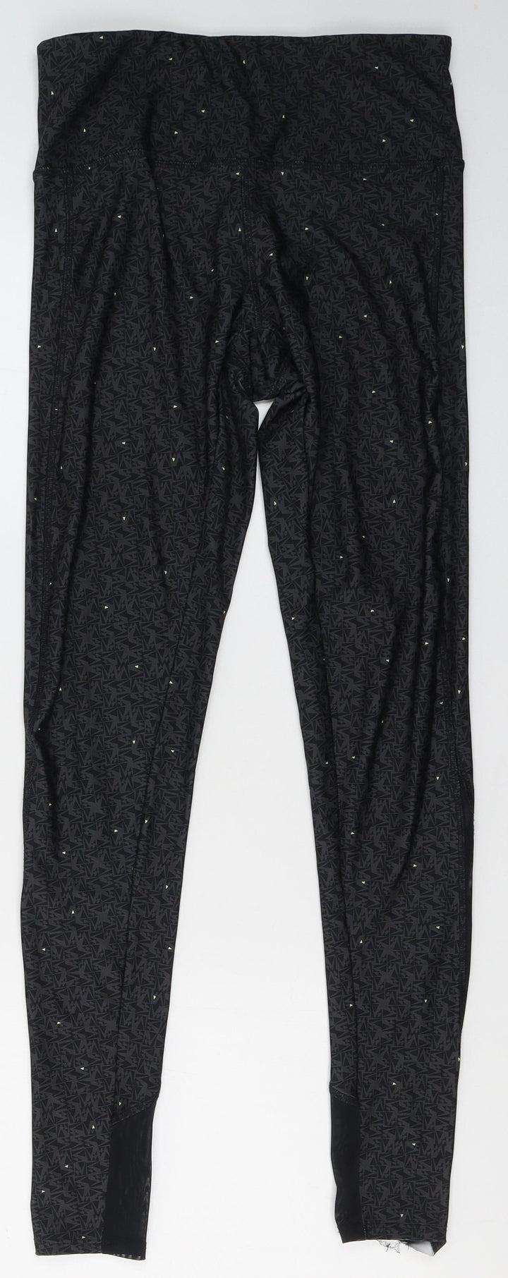 NEXT Womens Black Geometric Polyester Compression Leggings Size 6 L29 in Regular