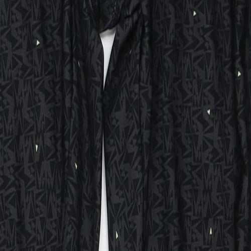 NEXT Womens Black Geometric Polyester Compression Leggings Size 6 L29 in Regular