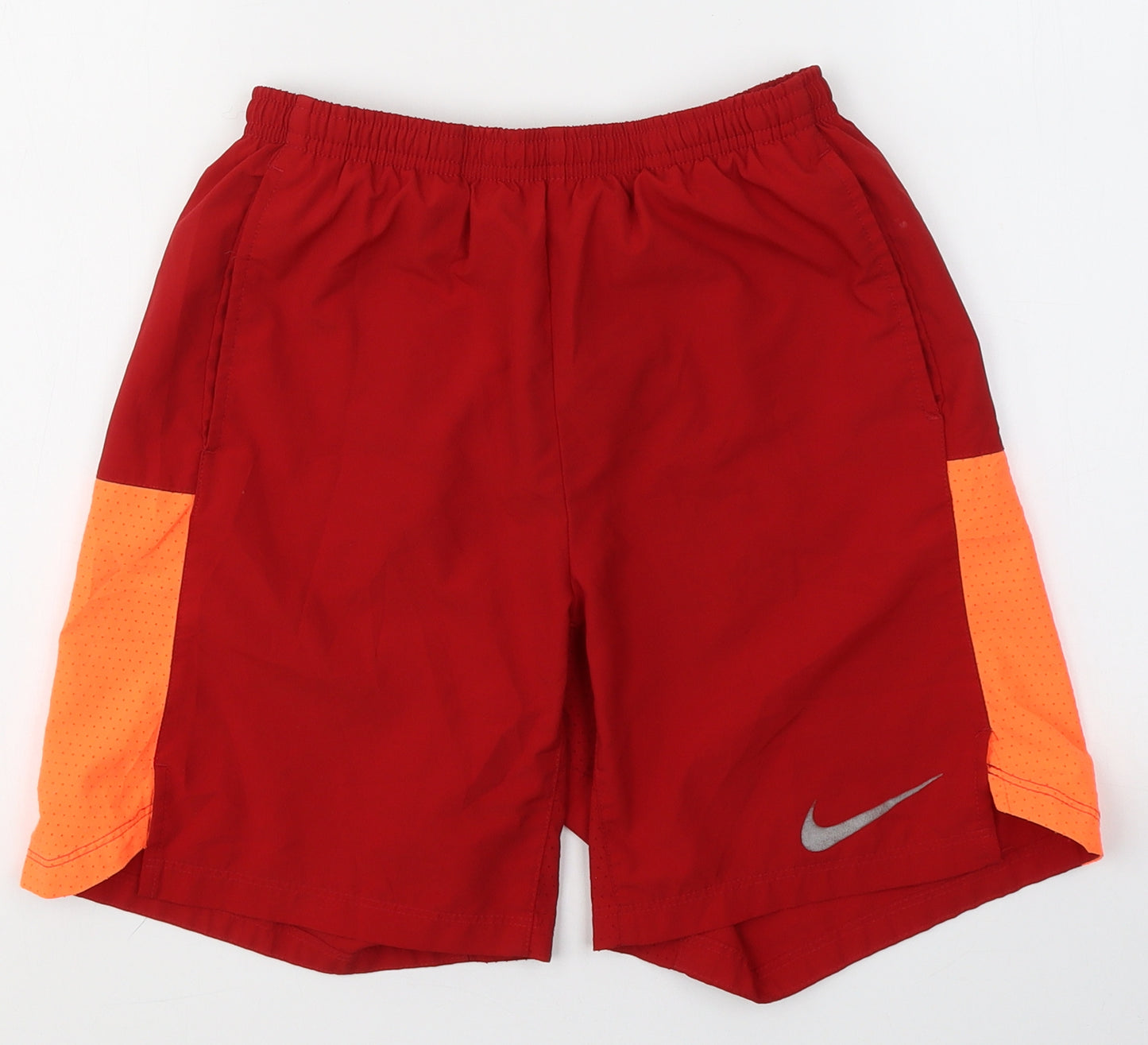 Nike Mens Red  Polyester Sweat Shorts Size L  Regular Tie