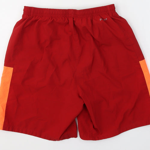Nike Mens Red  Polyester Sweat Shorts Size L  Regular Tie