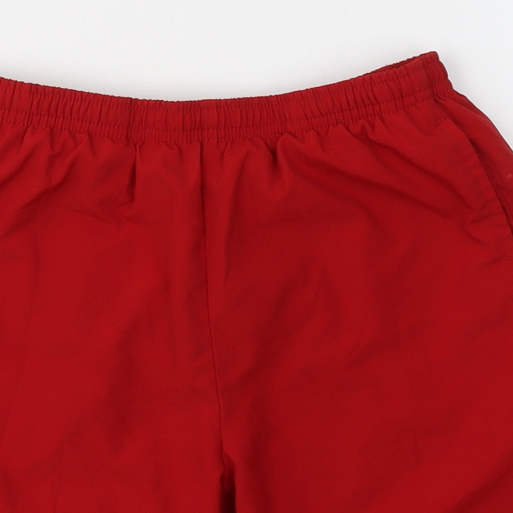Nike Mens Red  Polyester Sweat Shorts Size L  Regular Tie